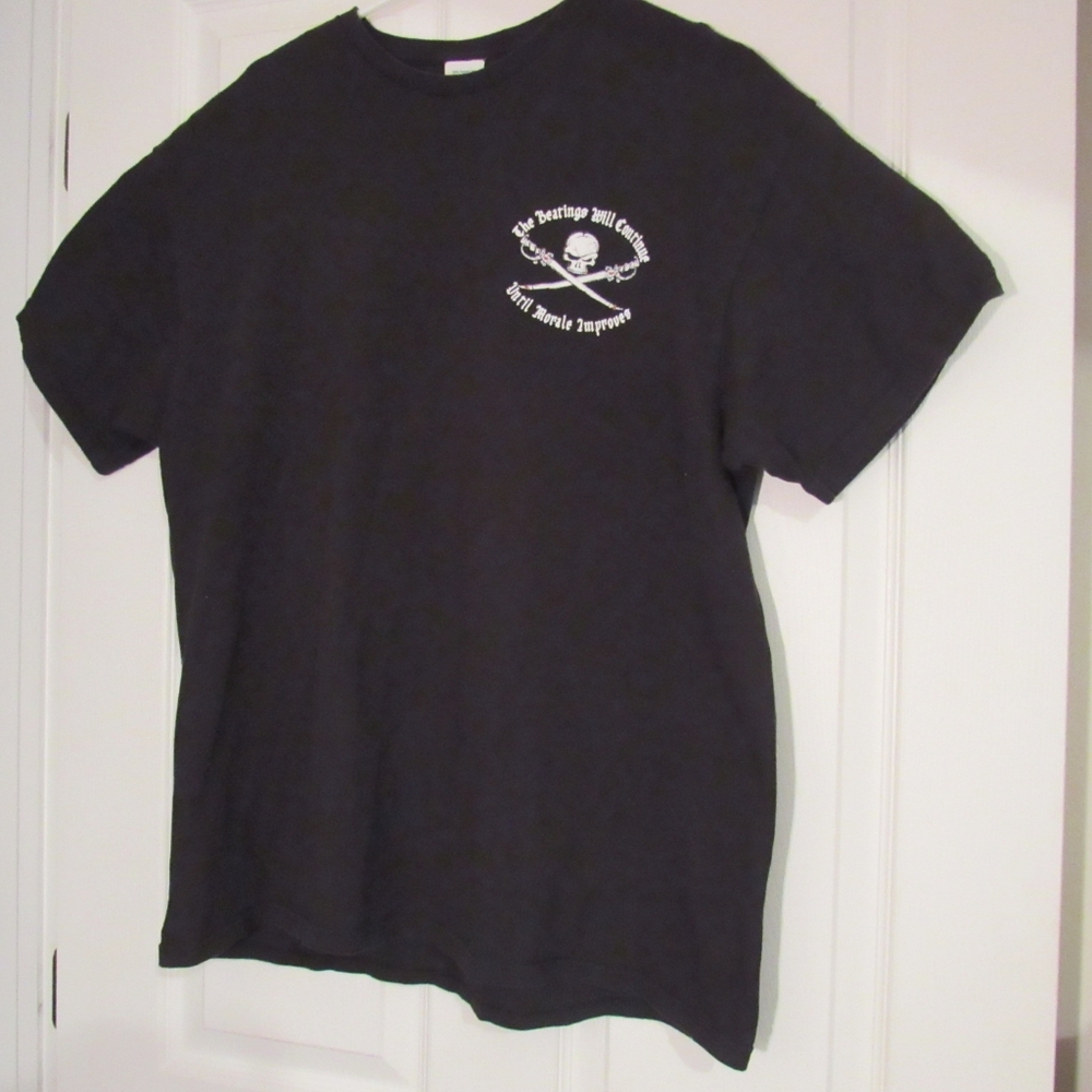 The Beating Will Continue Mens Black/White T-Shirt, Vtg Graphic Sz: XL RN:15373